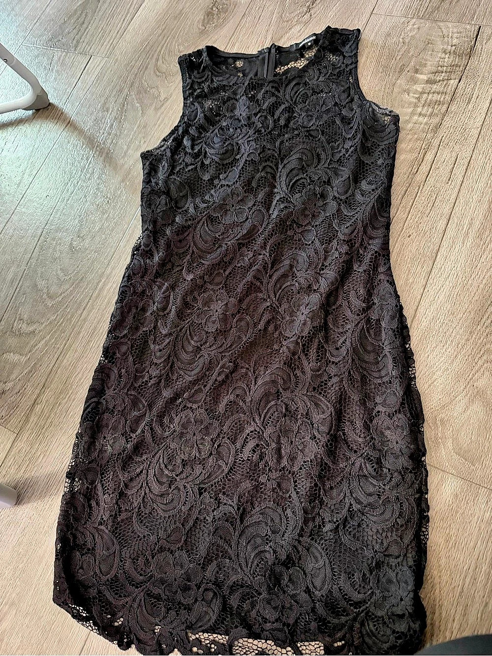 ambiance Black Lace Mini Dress Size Medium Like New